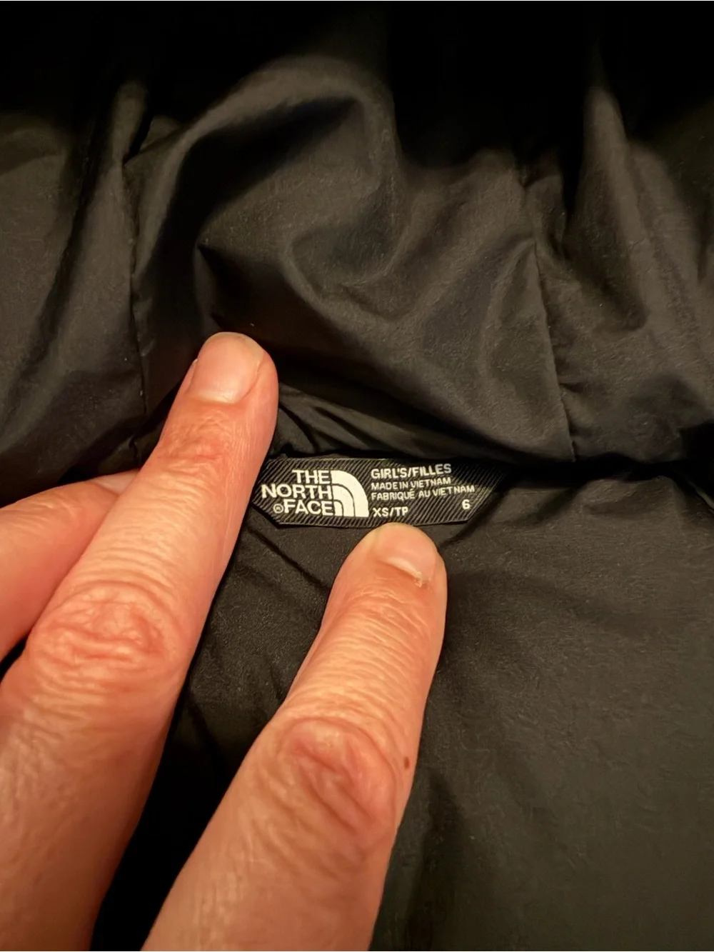 The North Face Kids Black Hooded Puffer Coat